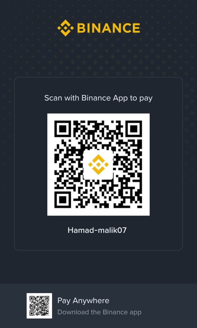 Binance Pay QR code for Hamad-malik07